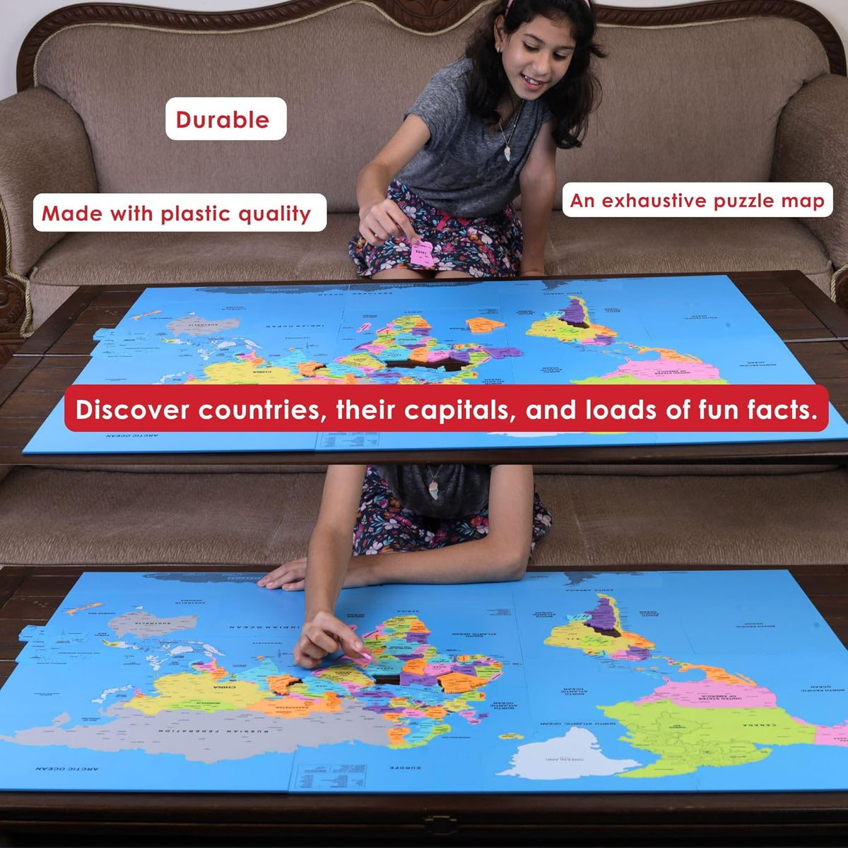 Zephyr World Map Puzzle with 181 Pieces